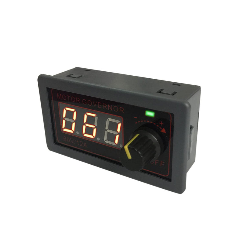 [Australia - AusPower] - DC 12V 24V 36V 48V 12A 500W PWM Motor Speed Controller, Mini Speed Control Switch, Speed Regulator with Stepless Variable Rotary Knob - for Electric Motor, Brush Motor, Car, Generator, Fan (DC 9-60V) 500W 12A 