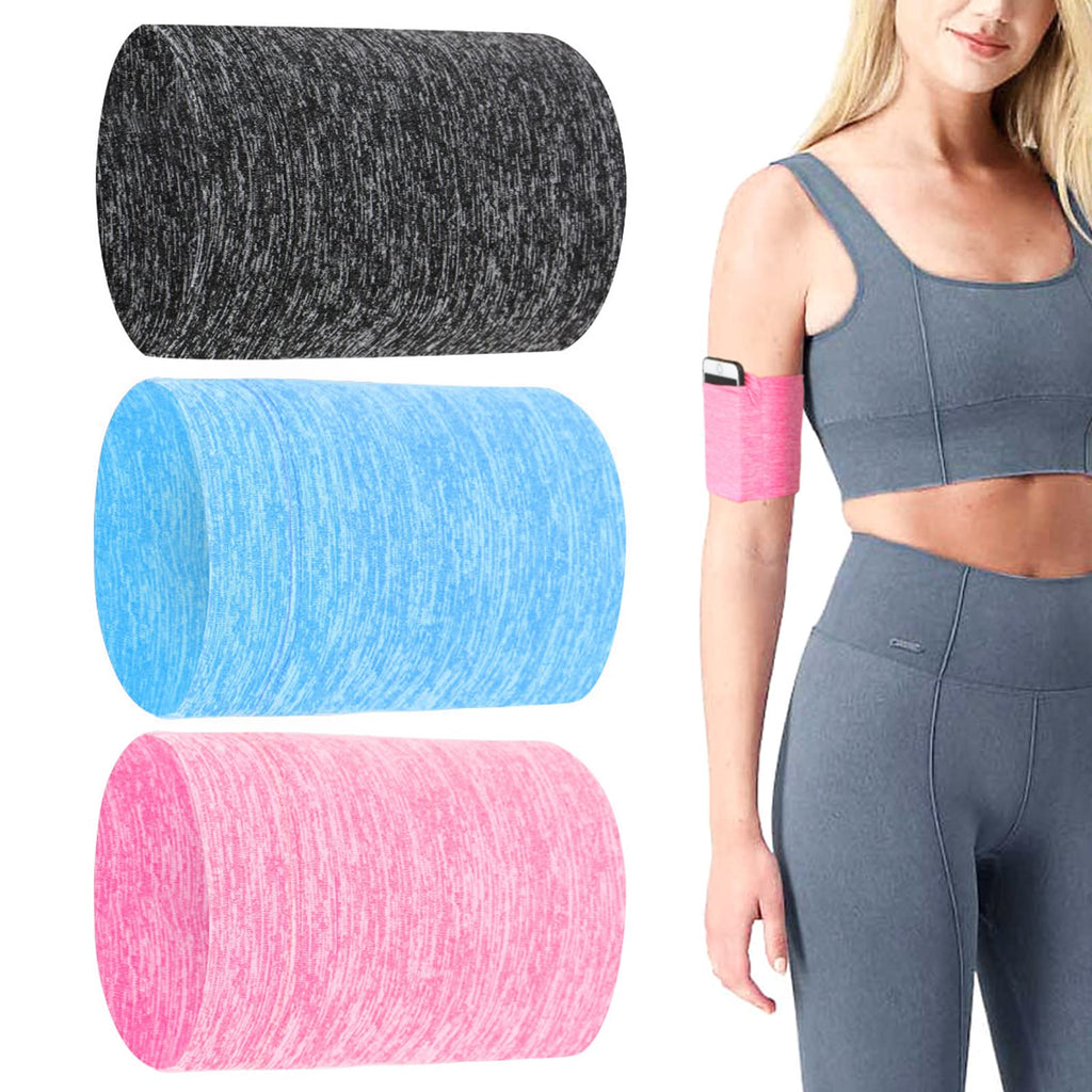 [Australia - AusPower] - 3 Pieces Phone Armband Sleeve Arm Bands for Cell Phone Running Phone Holder Arm Bands for Women and Men（Black+Blue+Pink） 