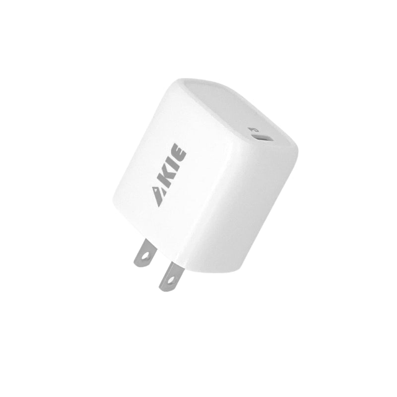 [Australia - AusPower] - AKIE USB C Wall Charger, PD 20W USB-C Power Adapter, Charging Block Compatible with iPhone 13 iPhone 12 iPhone 11 iPhone Xs iPhone X iPad iPad Pro Pixel and More, XY-PD20081, White 