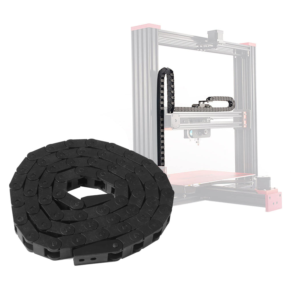 [Australia - AusPower] - ALAMSCN R15 7x7mm Cable Carrier Drag Chain Closed Type Black Plastic Flexible Nylon Chains 1M with End Connectors for 3D Printer CNC Machine Router Mill Closed Type 7x7mm 