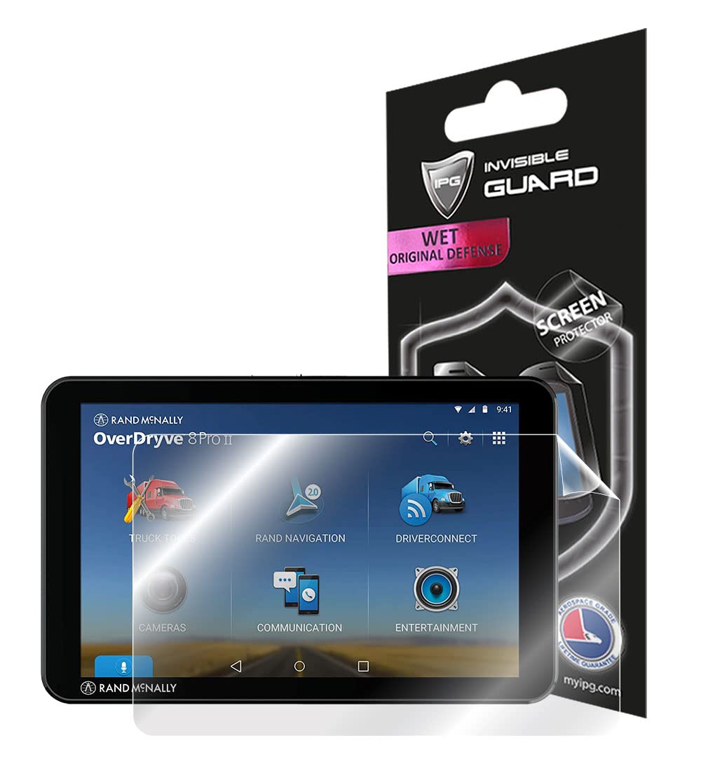 [Australia - AusPower] - IPG For Rand McNally OverDryve 8 Pro II 8-inch GPS Truck Tablet Screen Protector Invisible Ultra HD Clear Film Anti Scratch Skin Guard - Smooth/Self-Healing/Bubble -Free for 8 Pro II 