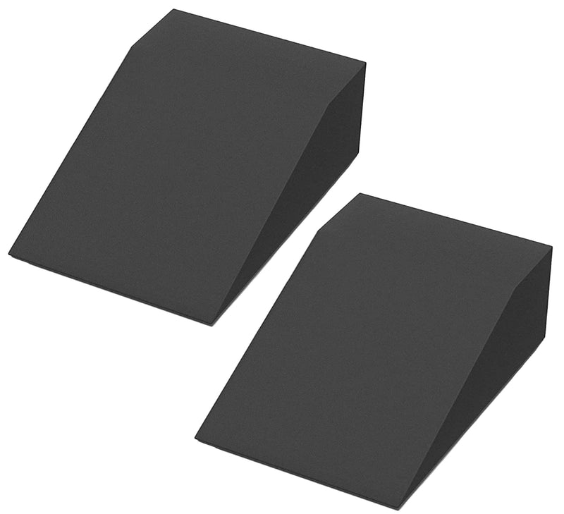 [Australia - AusPower] - Yoga Foam Wedge Blocks (Pair) Soft Wrist Wedge, Supportive Foot Exercise Accessories, Calf Raise Block, Calf Stretcher, Balance, Pushup,Yoga Wrist Support, Pilates, Squat Wedge, EVA Riser Block Black 