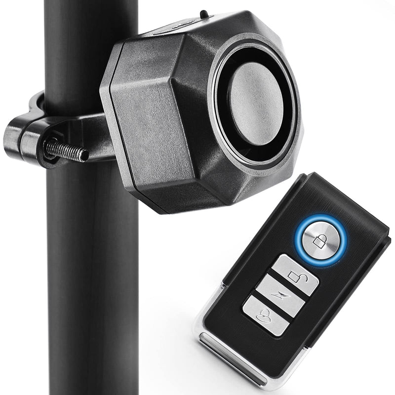 [Australia - AusPower] - NineLeaf Anti-Theft Bike Alarm with Mount, USB C Rechargeable 110dB Burglar Vibration Motorcycle Bicycle Alarm Security System Waterproof Cycle Mobility Scooter Alarm with Remote 