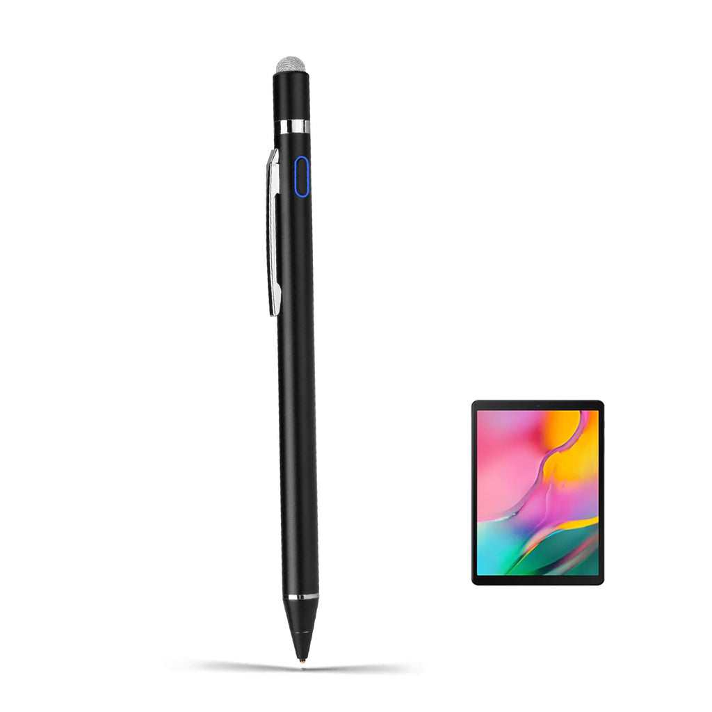 [Australia - AusPower] - Stylus for Samsung Galaxy Tab A 10.1/10.5/8 Inch 2022 Pencil, EVACH Rechargeable Digital Pencil with 1.5mm Ultra Fine Tip Stylist Pens for Samsung Galaxy Tab A 10.1/10.5/8 Inch 2022,Black Black 