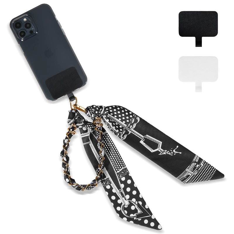 [Australia - AusPower] - Lavavik Upscale Phone Wrist Strap Phone Charm Color Lanyard Charms Chain Gift for Women Girls Key Wallet Accessories Black 