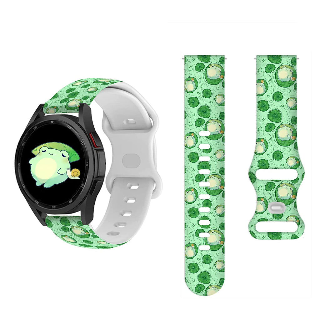 [Australia - AusPower] - Smartwatch Band Compatible with Galaxy Active Watch 40mm/ Galaxy Watch Active2 40mm/Gear S2 Classic Soft Silicone Strap Replacement Bracelet for Women Men frog#2 