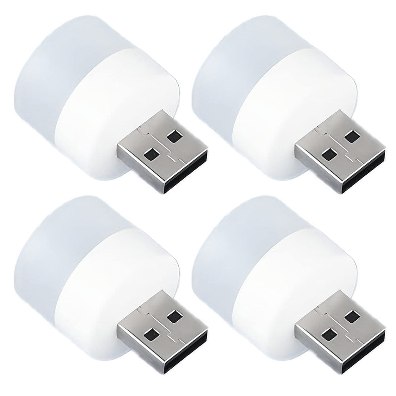 [Australia - AusPower] - DASITON Plug in LED Night Light Mini USB LED Light Flexible USB LED Ambient Light Mini USB LED Light, LED Portable car Bulb, Indoor, Outdoor, Reading, Sleep (4 Warm Light) 4 Warm Light 