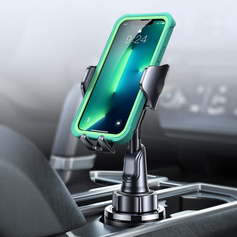 [Australia - AusPower] - andobil Super Stable Car Cup Phone Holder, [Big Phones & Thick Case Friendly] 360° Rotable Quick Release Cup Holder Phone Mount for Car Truck Fit for All iPhone 13 12 11 Pro Max & All Cell Phones Black 