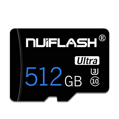 [Australia - AusPower] - Micro SD Card 512GB SD Memory Card Class 10 TF Memory Card High Speed TF Card with a SD Card Adapter for Android Galaxy Smart-Phone,Camera,PC,Mac 512GB 