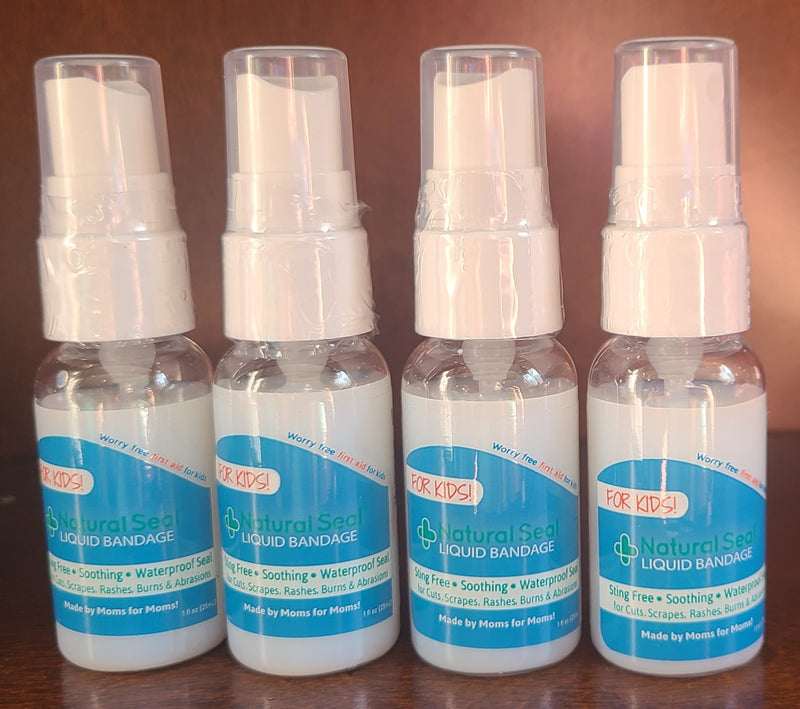 Natural Seal Kids Liquid Bandage, 4 Pack Value, Spray on Bandage for