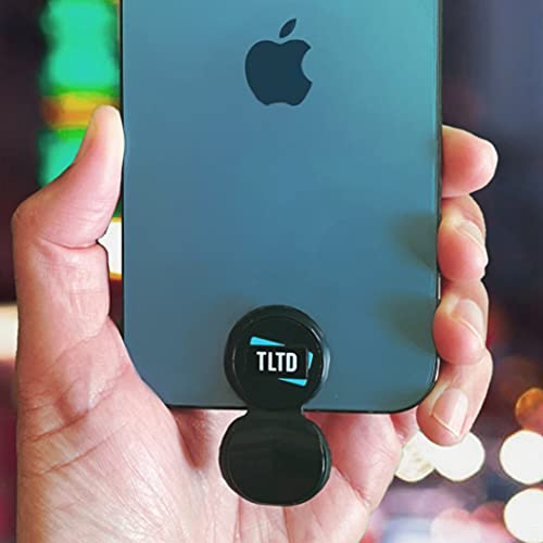[Australia - AusPower] - TLTD Phone Grip Holder with Magnetic 360° Rotating Pop Out Soft Cushion for iPhone Samsung Smartphones with Secure Stick to Smartphone or Case Black 