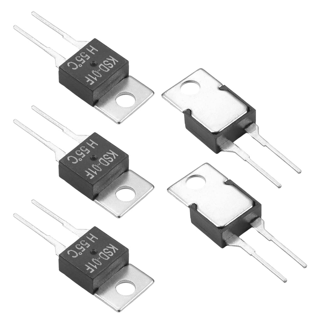 [Australia - AusPower] - Heyiarbeit 5pcs N.O 55 Degrees KSD-01F Thermostat Normally Open Temperature Switch, KSD-01F Thermal Switch Thermostat Temperature Controller 