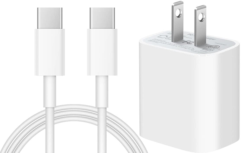 [Australia - AusPower] - iPad Pro Charger 20W USB-C Fast Charger for iPad Mini 6,iPad Air4,iPad Pro 12.9,iPad Pro 11 inch 2021/2020/2018,6FT USB to USB Cable Fast Wall Charger 