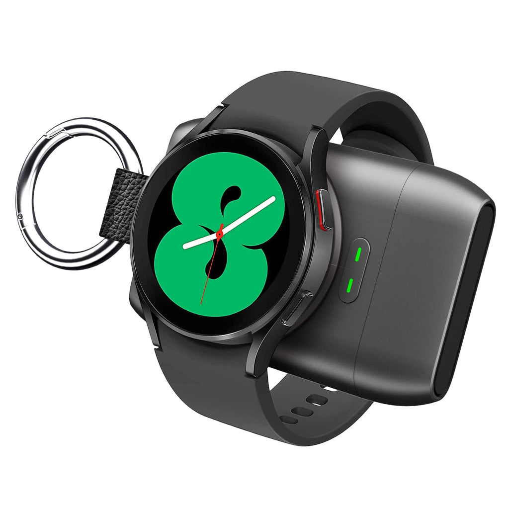 [Australia - AusPower] - doeboe Portable Samsung Watch Charger for Galaxy Watch 4 Charger, Type C Smart Watch Charger for Galaxy Watch 3, LTE, Active 2, Gear S3 S2, Gear Sport [1 PCS] 1400mAh P-ower Bank with Metal Keychain 