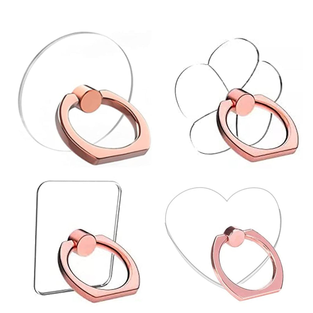 [Australia - AusPower] - Transparent Phone Ring Stand Holder, 4 Pack Clear Cell Phone Ring Holder, Phone Grip Finger Ring Stand Compatible for Phones, Tablet and Case (B1) B1 