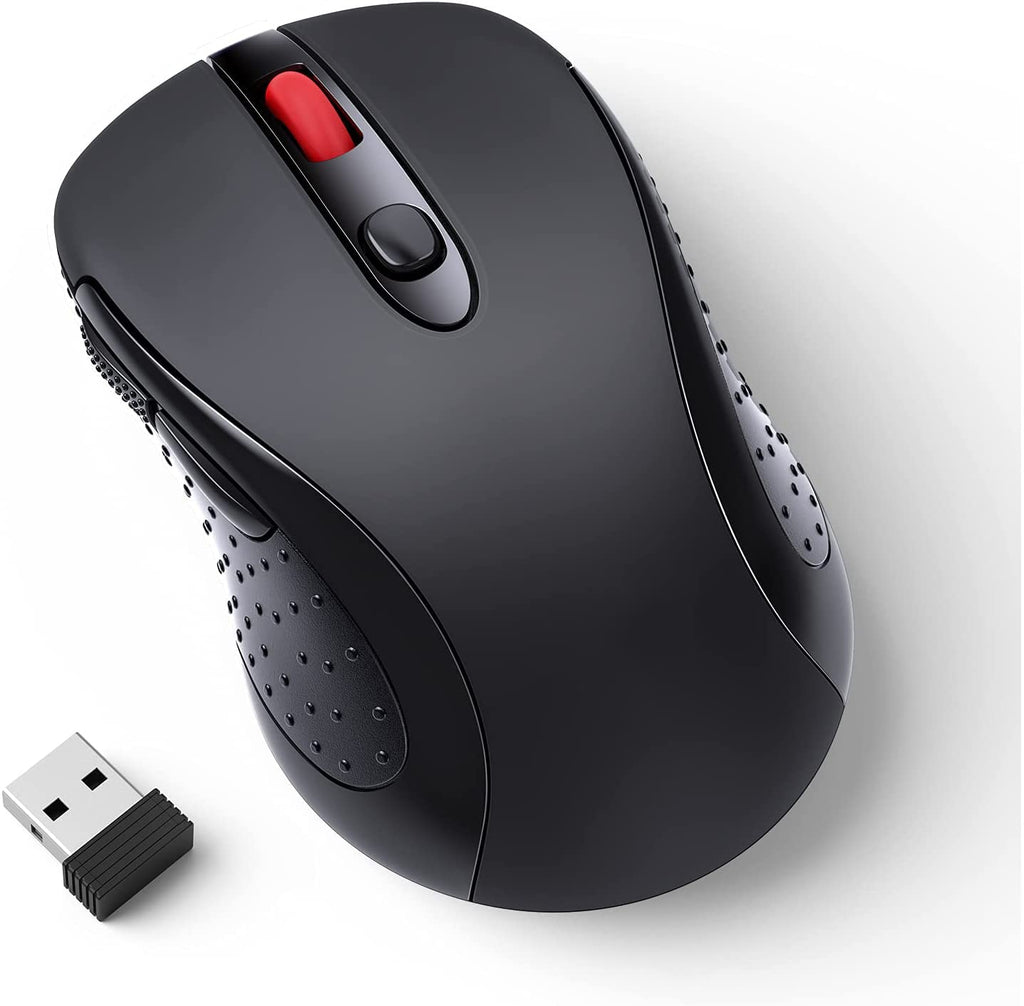 [Australia - AusPower] - Wireless Mouse 2.4G USB, Computer Mouse with 5 Adjustable DPI, Cordless Mouse Ergonomic, Page Down/Up Buttons, 20 Months Battery Life, for Laptop Desktop PC MacBook 