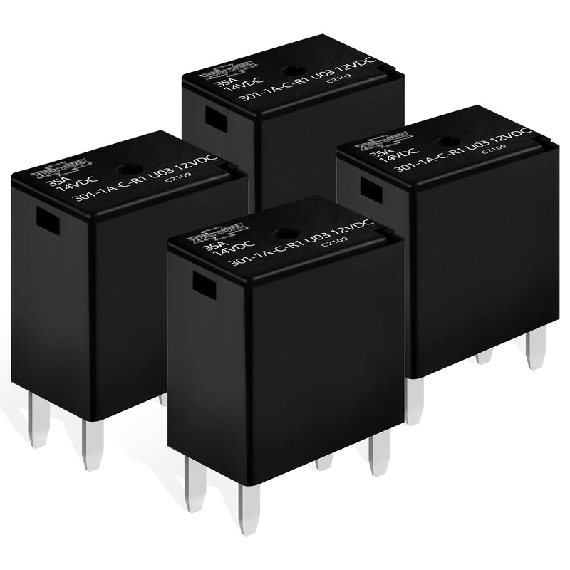 [Australia - AusPower] - Automotive Purpose Relays 301-1A-C-R1-U03-12VDC 4 PIN 4 Pack 