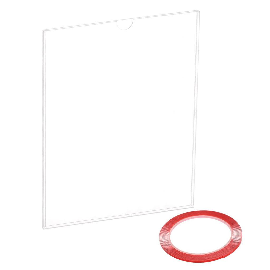 [Australia - AusPower] - MECCANIXITY Clear Acrylic Sign Holder Picture Paper Vertically Frame 11.7x8.3inch with Double Sided Adhesive Strip for Home, Office Pack of 3 