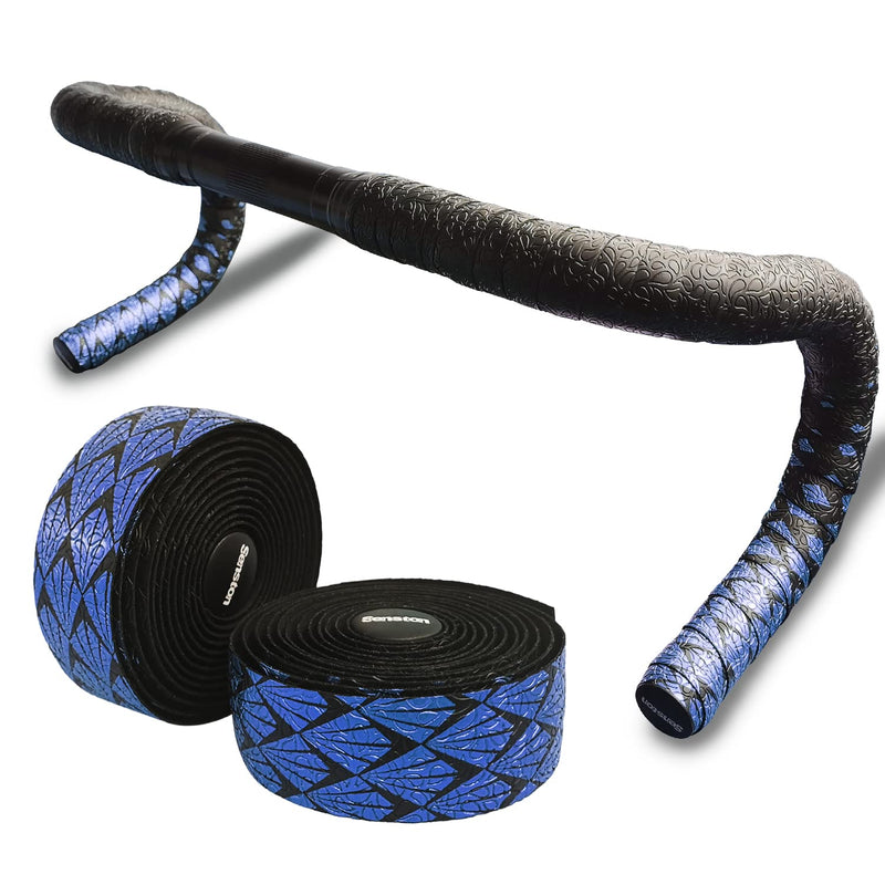 [Australia - AusPower] - Senston Road Bike Handlebar Tapes 2 Rolls, Cycling Handle Wraps-Blue 