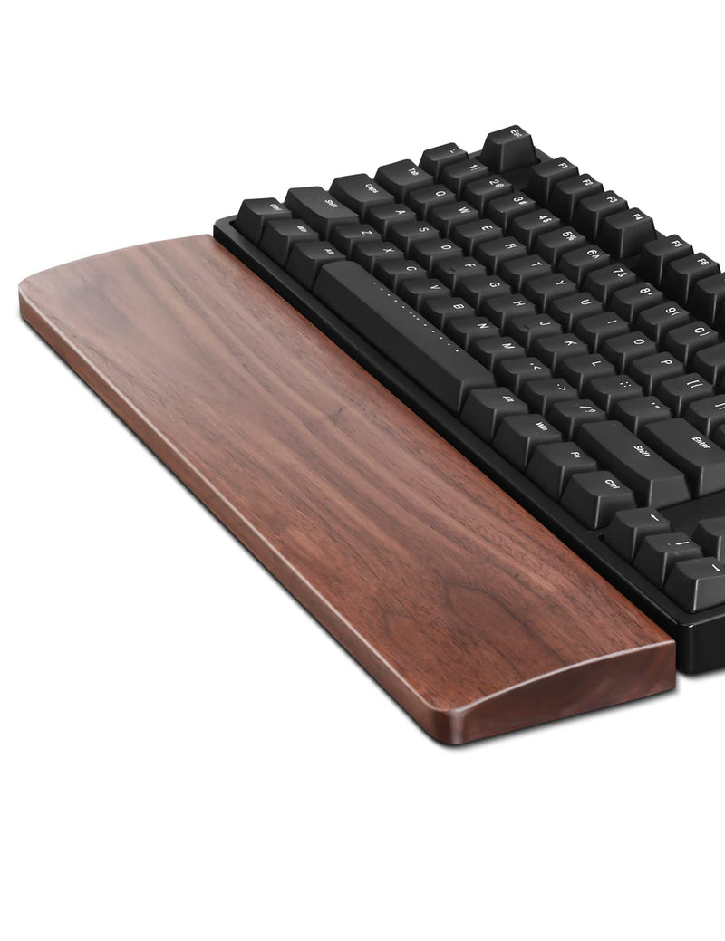 [Australia - AusPower] - Meatanty Wooden Keyboard Wrist Rest,Ergonomic TKL Gaming Walnut Keyboard Rest,Mechanical Keyboard Wrist Pad,Hard Wrist Rest Palm Rest Supports Computer, Laptop Comfortable Typing Pain Relief (14.17") Medium (14.17") 