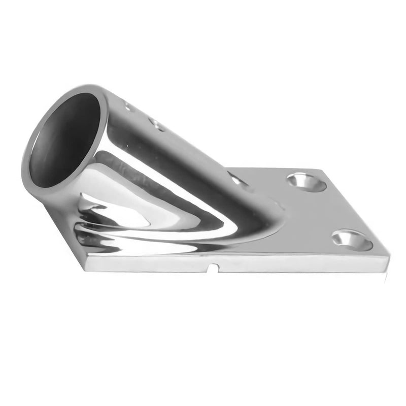 [Australia - AusPower] - AMYSPORTS Heavy Steel Boat Base Rail Stainless Pole Marine Base Tube Rectangular Boat Rail Fittings Handrail Yacht SUS316 30° FOR 22mm PIPE 