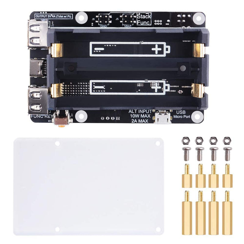 [Australia - AusPower] - GeeekPi Raspberry Pi UPS V5 Power Supply Uninterruptible UPS HAT,Support 18650 Battery Charger Power Bank Power Management Expansion Board 5V for Raspberry Pi 4B/3B+/3B/2B/B+/B/A+/A 