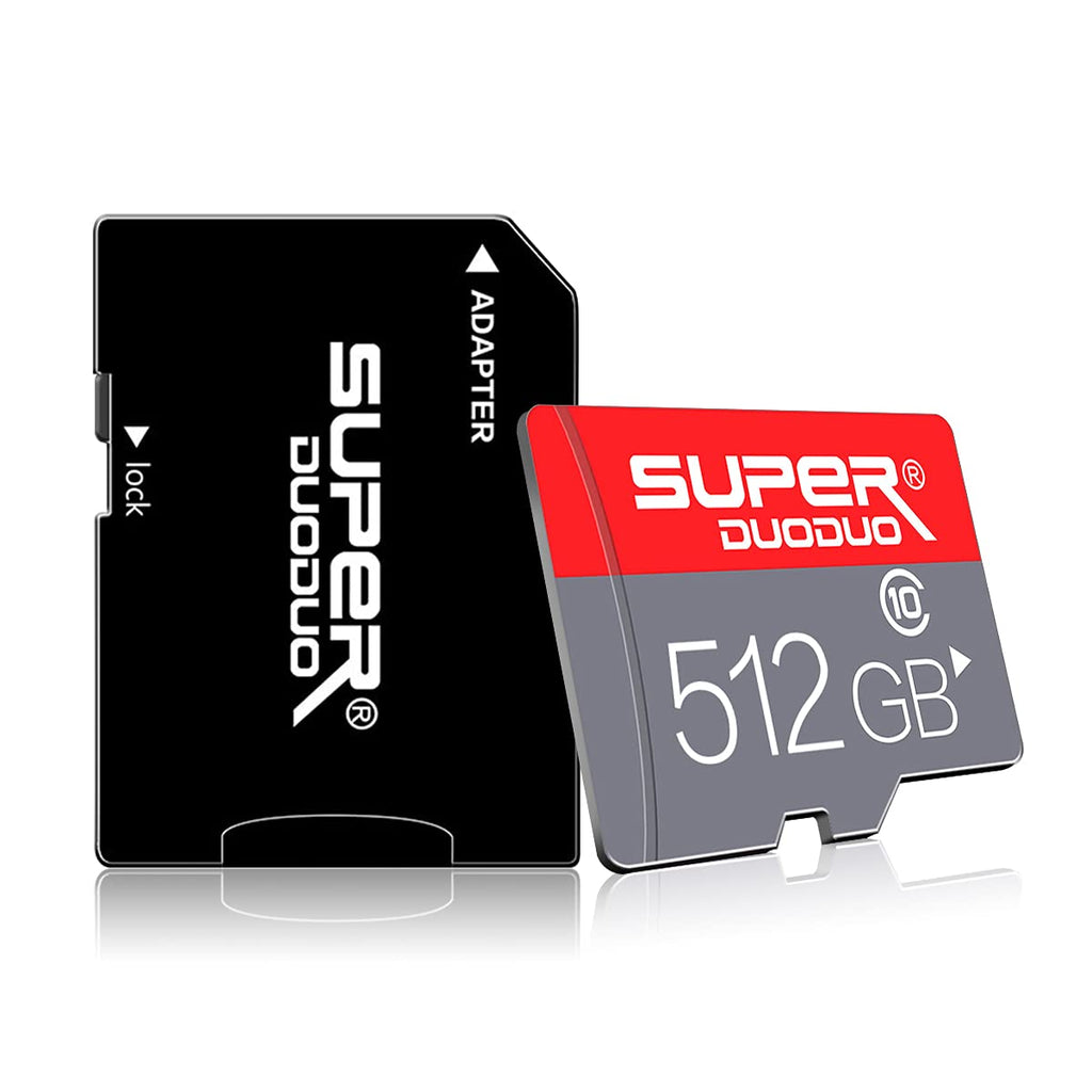 [Australia - AusPower] - 512GB Card with Card Adapter (Class 10 High Speed), 512GB Memory Card for Phone, TF Memory Card for Camera Computer Game Console, Dash Cam, Surveillance 