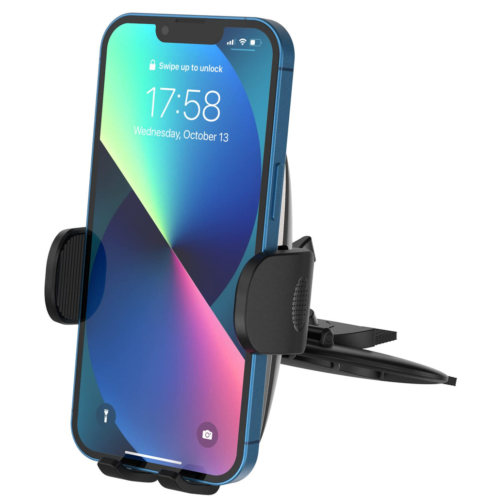 [Australia - AusPower] - Phone Holder for Car, CD Slot Phone Mount, Universal CD Player Phone Mount with 360° Rotating One Hand Operation Design Compatible with iPhone13 12 Mini 11 Pro XR XS MAX Galaxy S20 S20+ S10 S9 S8 