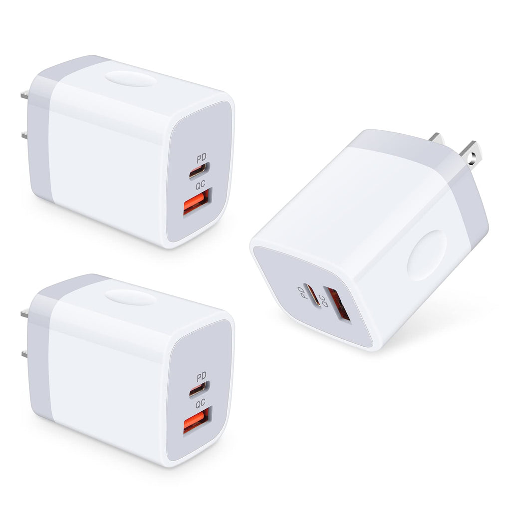 [Australia - AusPower] - USB-C Power Adapter,Fast Charging Block, 3Pack C Charger Block Brick PD38W+18W Quick Charger Cube for iPhone SE 2022 13 12 Mini 13 Pro 13 12 11 Pro Max iPhone XR XS Max X 8 6S,Samsung S22 A20 S21 S10 