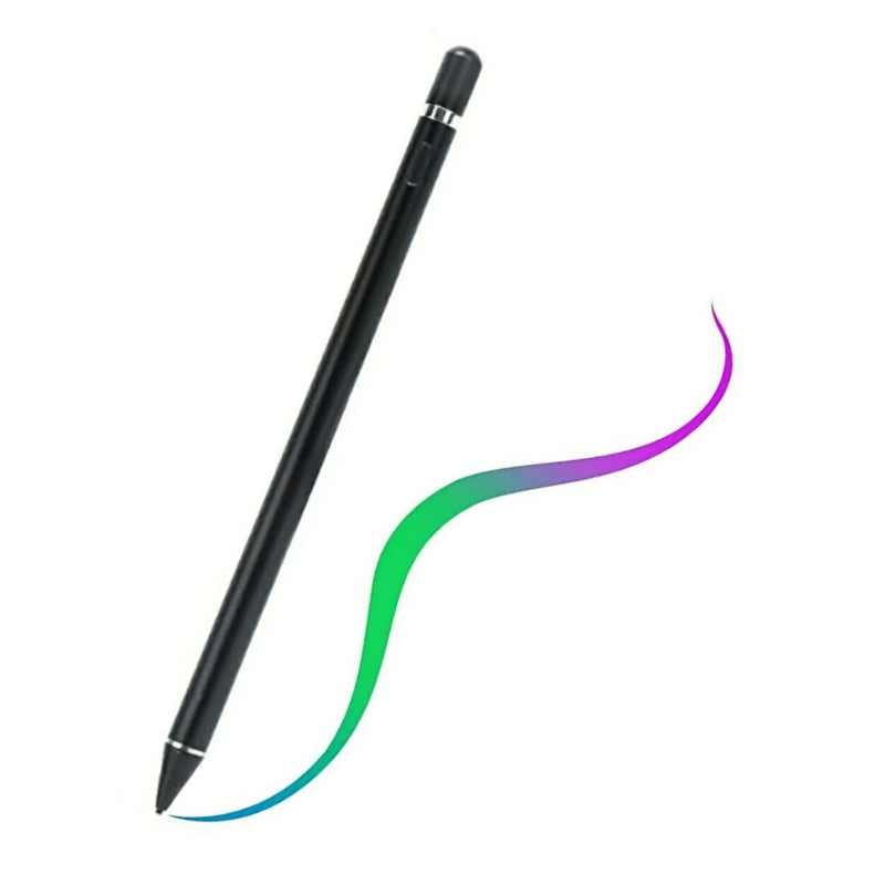 [Australia - AusPower] - Stylus Pens for Touch Screens,Active Stylus Compatible for Apple iPad,Rechargeable 1.5mm Fine Point Smart Pencil Digital Compatible iPad and Most Tablet,for Drawing and Handwriting (Black) Black 