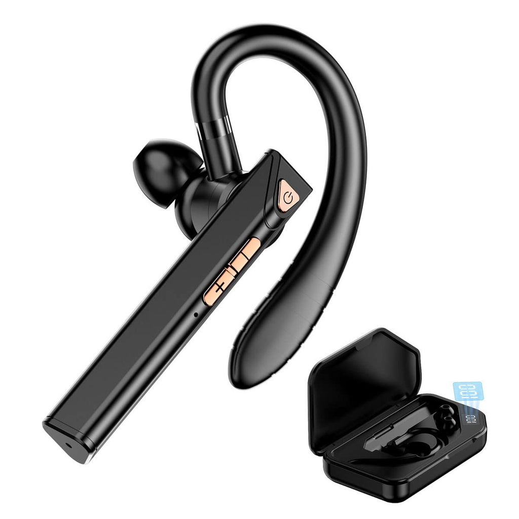 [Australia - AusPower] - Bluetooth Headset for Cell Phones, V5.2 Wireless Bluetooth CVC8.0 Earpiece with Microphone, Noise Canceling Handsfree Mic for Office/Business/Driving Compatible with Android/iPhone/Laptop 
