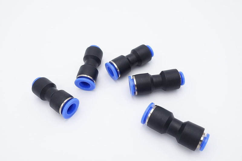 [Australia - AusPower] - IVLPHA Push to Connect Fitting 10mm Tube OD x 6mm Tube OD, Pneumatic Air Water Straight Two Way Union Connector/Coupler (Pack of 5) 10mm - 6mm 