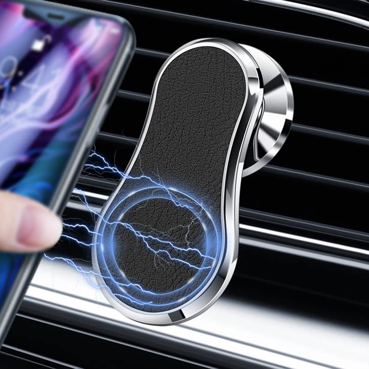 [Australia - AusPower] - Phone Holder Mount Magnetic Car Accessories Phone MOPHRAK Air Vent Car Mount Cell Phone Holder for Car Cradle Adjustable Clip Compatible with iPhone 13,13 pro,13 pro max, All Phone Silver 