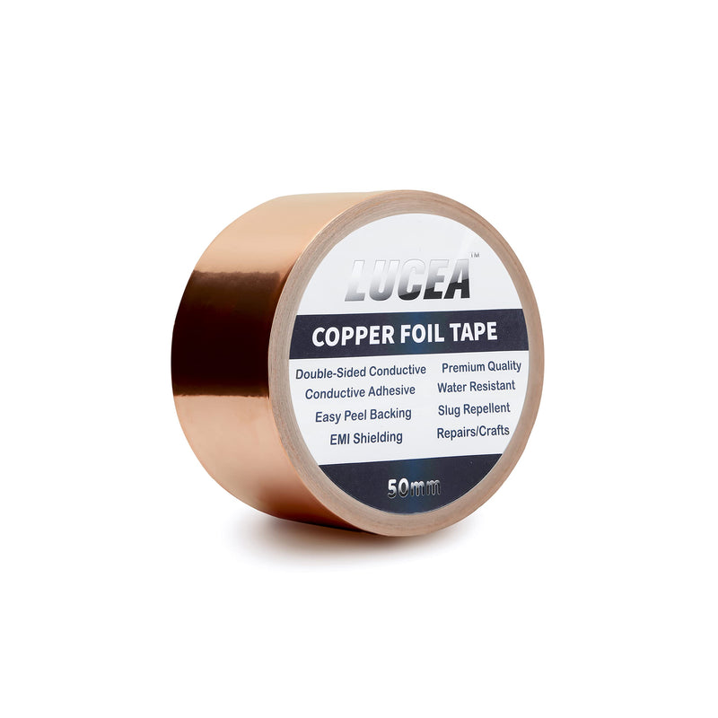 [Australia - AusPower] - LUCEA Thick Copper Foil Tape (2 inch X 21 ft) with Conductive Adhesive for Stained Glass, Guitar & EMI Shielding, DIY Crafts, Paper Circuits, Garden, Electrical Repairs, Grounding - Thick Value Pack 