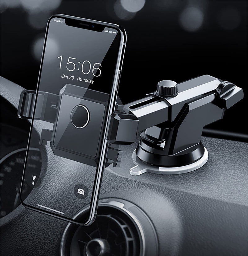 [Australia - AusPower] - Phone Mount for Car Accessories, Universal Car Phone Holder Mount Car MOPHRAK Dashboard Windshield Air Vent Car Phone Holder, Cell Phone Holder Car Fit for iPhone 13 12 11 Pro XS Max All Phones 2 in 1 Black 
