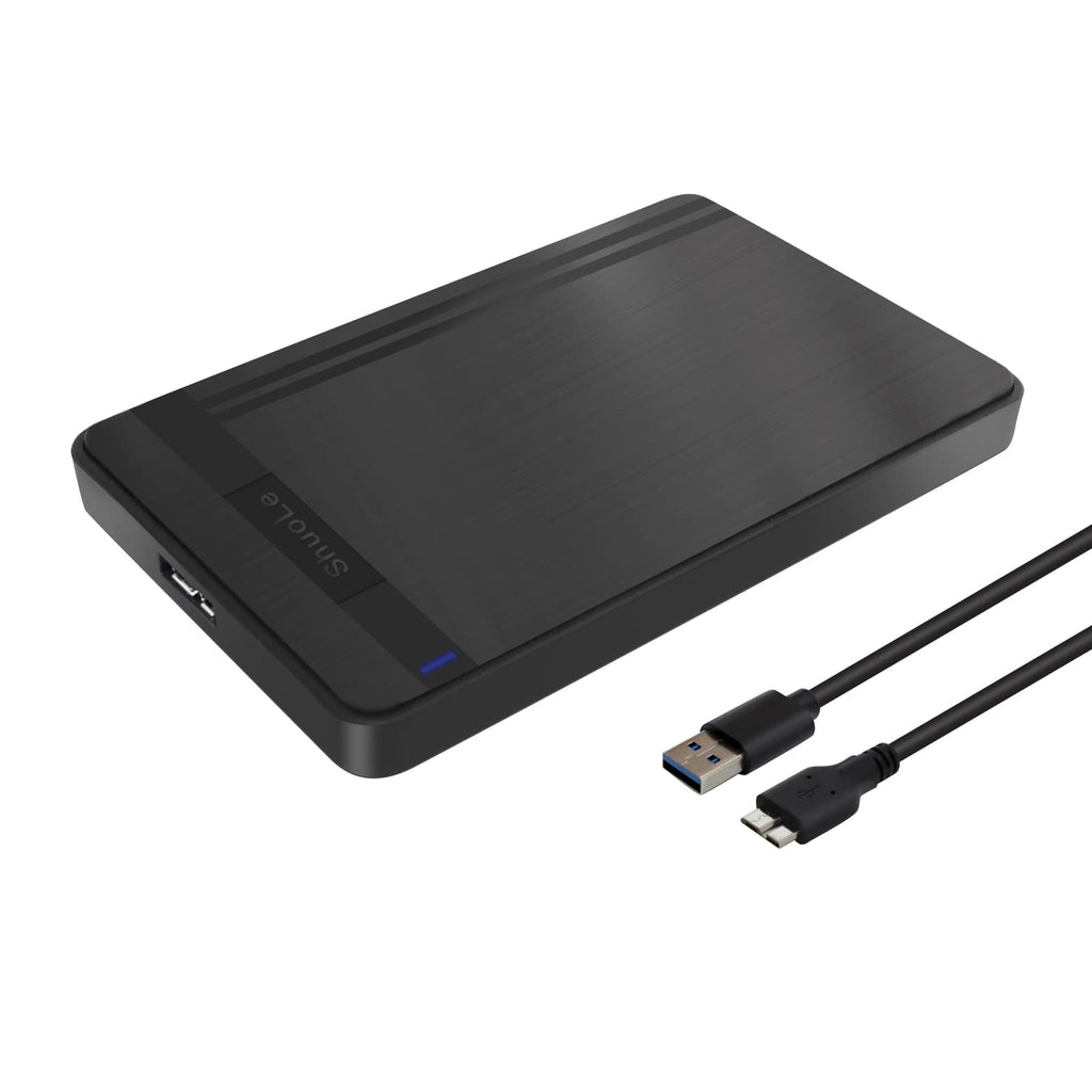 [Australia - AusPower] - 2.5-inch Hard Drive Enclosure, SATA to USB 3.0 Adapter Tool-Free External Hard Drive Case, Supports UASP SATA III, Optimized for 2.5-inch SSD/HDD, Black 2.5 inch hard drive enclosure 
