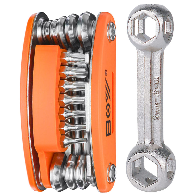 [Australia - AusPower] - 20 in 1 Bike Multitool, Mountain Bike Repair Tool Kit With Bike Bone Wrench Portable Essentials Easy Road Riding Travel Emergency Maintenance and Carry 