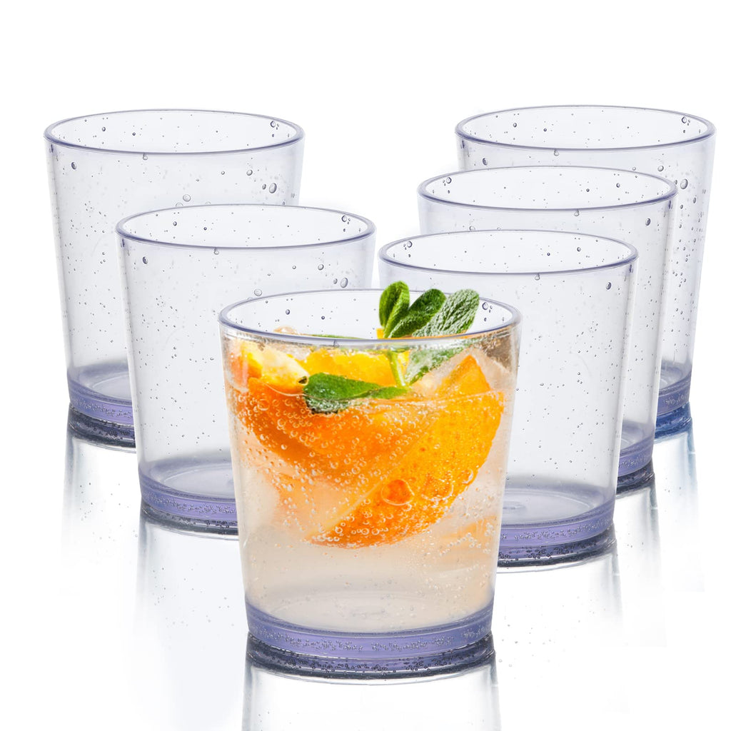 [Australia - AusPower] - 10-Ounce Plastic Tumblers (Set of 8), Plastic Drinking Glasses, Mixed-Color High-Balls, Reusable Plastic Cups, BPA-Free, Shatter-Proof 