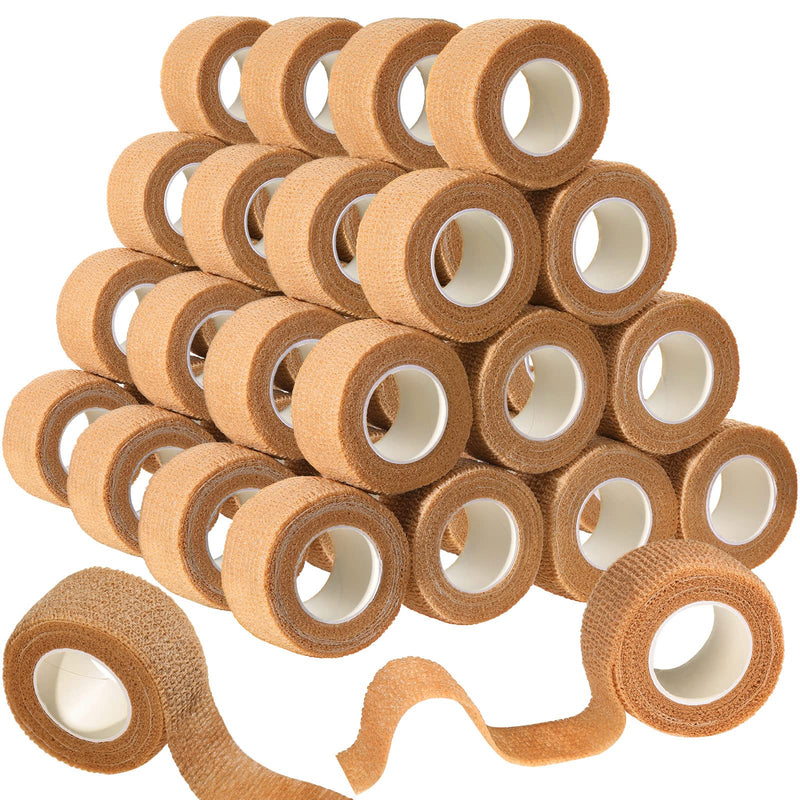 [Australia - AusPower] - 48 Pack Self Adhesive Bandage Wrap 1 Inch x 5 Yards Breathable Adherent Cohesive Toe Tape Waterproof Bandage Athletic Tape Medical Tape for Wrists, Knee and Ankle Protection (Nude) Nude 