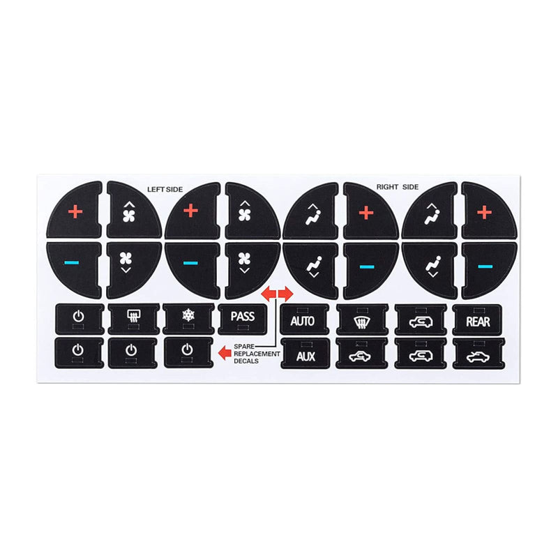 [Australia - AusPower] - Ombialo AC Dash Button Repair Kit, Stickers Decals Compatible with GM Vehicles, GMC Chevrolet Tahoe Yukon Acadia Sierra 2006-2014, 1Pc 1 AC31 