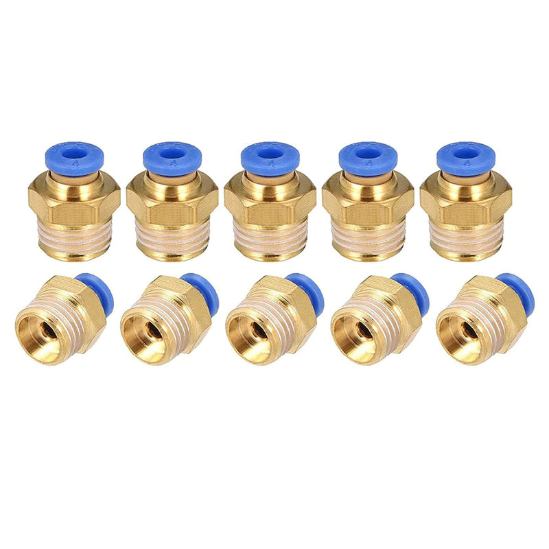 [Australia - AusPower] - PC4-02 Push to Connect Fittings, 4mm Tube OD x 1/4” G Thread, Straight Pneumatic Quick Fitting Air Line Connector,One Touch Hose Connector,Pneumatic Air Straight Fitting 10Pcs 4mm OD x 1/4"G 10 Pcs 