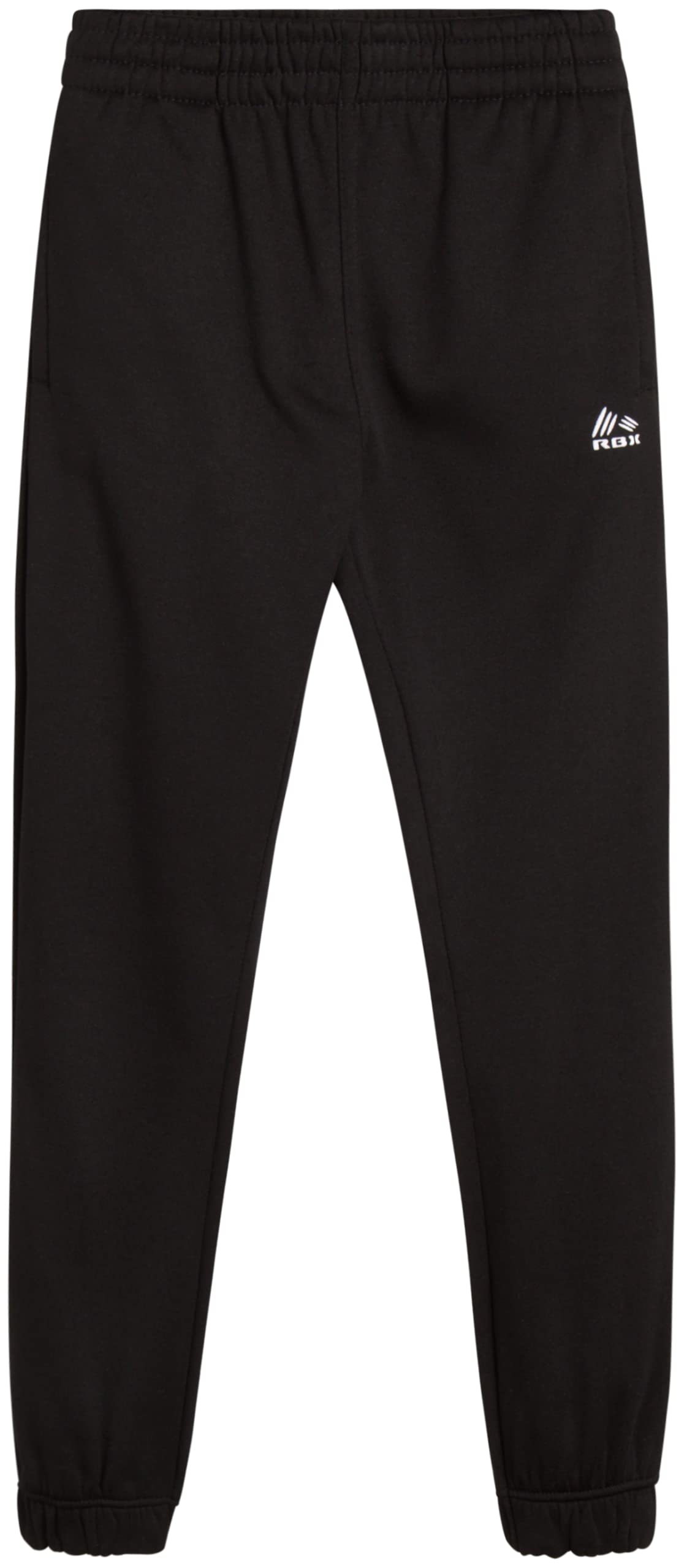 RBX Boy's Sweatpants – Active Fleece Jogger Pants (Size: 4-16) Black