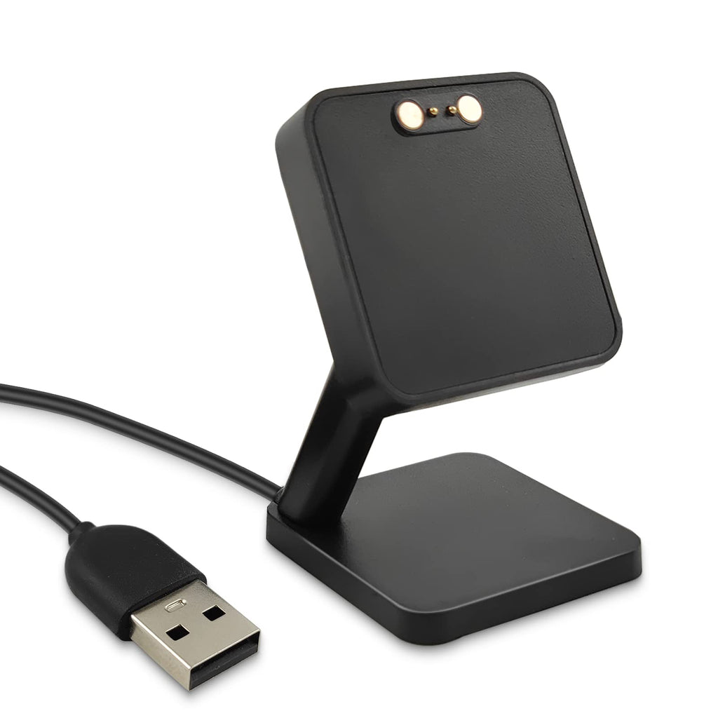 [Australia - AusPower] - Smart Watch Magnetic Charger Stand, Universal 2 Pin 3.3Ft USB Fast Charging Cable Compatible with YAMAY SW021/023 YAMAY/WILLFUL/LETSFIT ID205L ID205U ID205S Smart Watch Night Stand Charger 