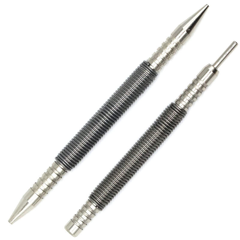 [Australia - AusPower] - WHLLING 2-Piece Dual Head Nail Setter and Hinge Pin Punch Set, Hammerless 1/32″& 1/16″Nail Set, 3500 PSI Striking Force Door Pin Removal Tool 