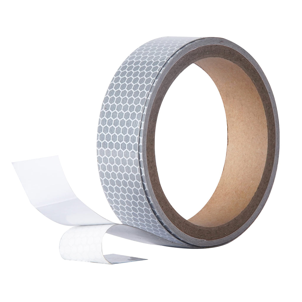 [Australia - AusPower] - KARSADE Silver Reflective Tape, Waterproof Tape with High Viscosity Intensity Grade Dot-C2 1 inch x 15 feet, Reflective Tape for Clothing Trailers Trucks Tractors Road Marking Outdoor & Cars Use 