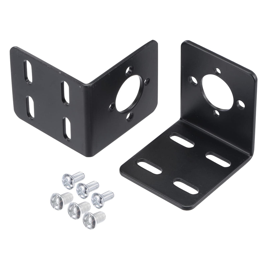 [Australia - AusPower] - MECCANIXITY Motor Mounting Bracket Motor Holder 58x58x50mm Black with Screws for Motor 3 Pack 