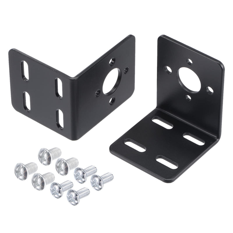 [Australia - AusPower] - MECCANIXITY Motor Mounting Bracket Motor Holder 54x52x62mm Black with Screws for Motor 2 Pack 