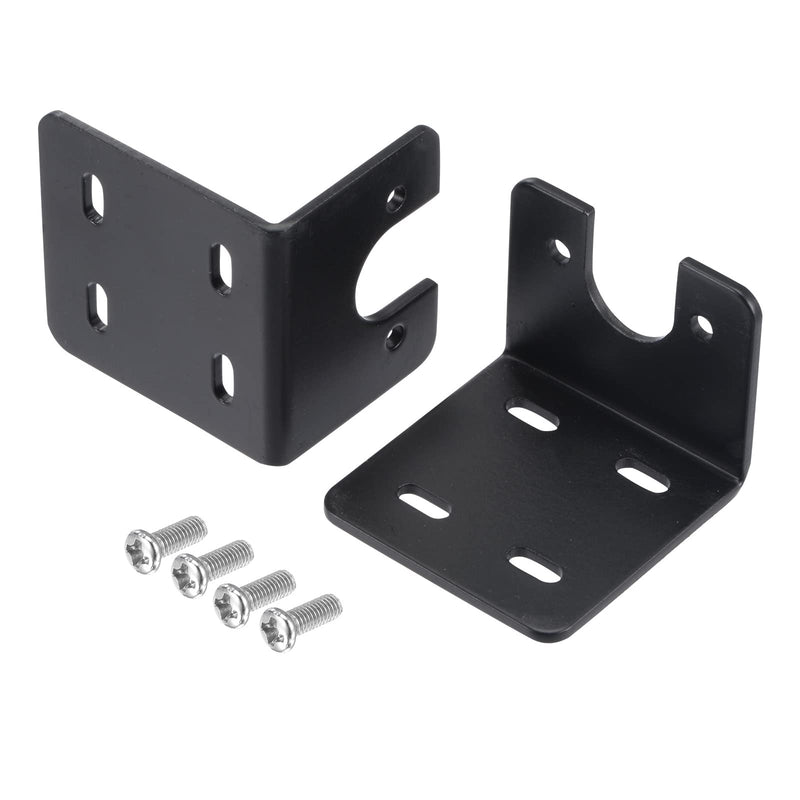 [Australia - AusPower] - MECCANIXITY Motor Mounting Bracket Motor Holder 52x50x41mm Black with Screws for Motor 2 Pack 