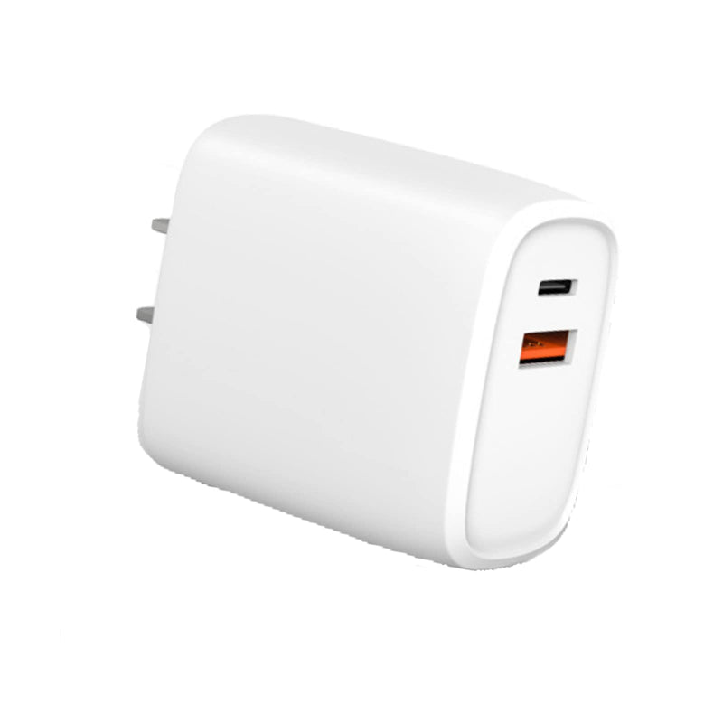 [Australia - AusPower] - USB C Wall Charger Fast Charger Dual-Port Quick Charging QC3.0 PD20W UL Safety Certification Self-Adaption Power Adapter Plug, for iPhone 13/12/11/X iPad/Pro AirPods Samsung Pixel Moto LG 