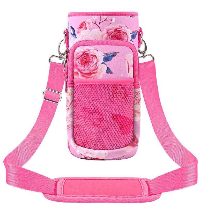 [Australia - AusPower] - Half Gallon Water Bottle Carrier Bag, Bottle Pouch Holder, Adjustable Shoulder Hand Strap 2 Pocket Sling Neoprene Sleeve Sports Water Bottle Accessories for Hiking Travelling &Camping 